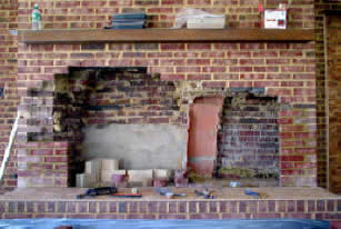 demolition photo of firebox